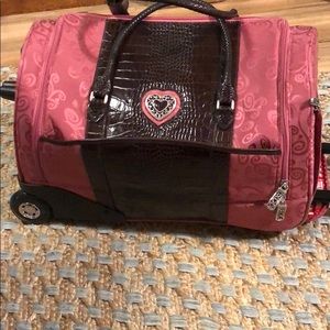 Travel bag pink and brown never used